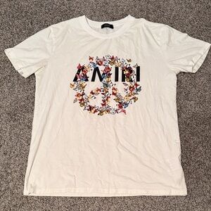 AMIRI White Butterfly Graphic Tee